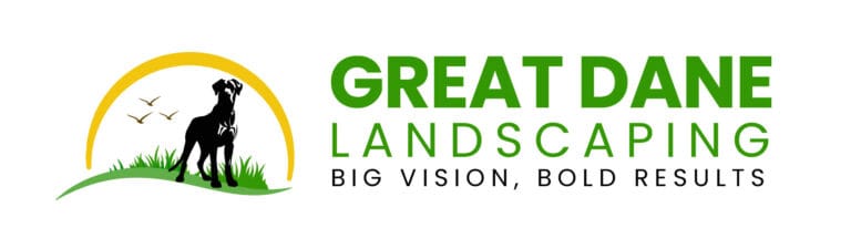 Great Dane Landscaping logo for commercial lawn care branding