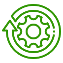 Arrow icon for navigating commercial landscaping contractors page